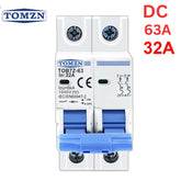 TOMZN DC Circuit Breaker for Solar Panels & PV Systems | 1000V DC Breaker 32A, 63A - 63A